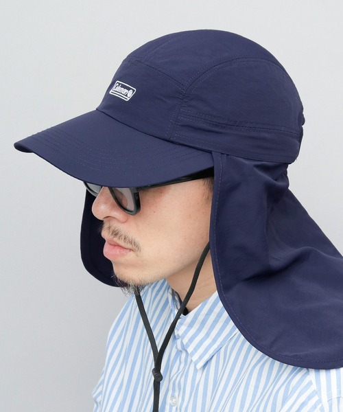 COLEMAN（コールマン）の「撥水ナイロン 2WAY ビッグバイザー ジェットキャップ ビッグサンシェード付き（キャップ・メンズ・ネイビー/ベージュ/ブラック/グレー・FREE）」の4枚目の写真