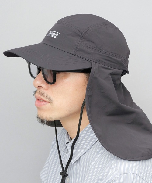 COLEMAN（コールマン）の「撥水ナイロン 2WAY ビッグバイザー ジェットキャップ ビッグサンシェード付き（キャップ・メンズ・ネイビー/ベージュ/ブラック/グレー・FREE）」の2枚目の写真