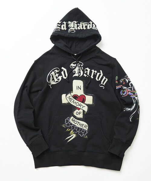 限定展開 Ed Hardy/エドハーディ ED HARDY HEART R- STONE HOODIE