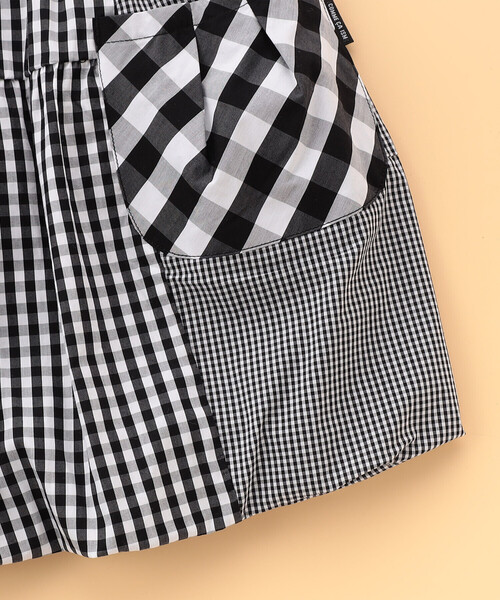 COMME CA ISM（コムサイズム）の「ギンガムチェックバルーン ワンピース(ベビーサイズ)（ワンピース・キッズ・ブラック・80-90cm）」の6枚目の写真