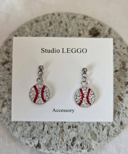 CERCA(チェルカ)の「Studio LEGGO/野球ボールデザインピアス(ピアス(両耳用)・レディース・D/B/C/A・FREE)」の8枚目の写真
