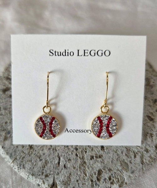 CERCA(チェルカ)の「Studio LEGGO/野球ボールデザインピアス(ピアス(両耳用)・レディース・D/B/C/A・FREE)」の7枚目の写真