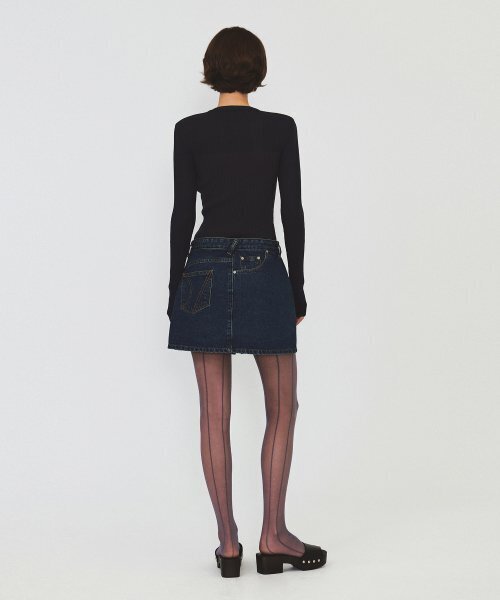 DIAGONAL(ダイアゴナル)の「SEE-THROUGH RIBBED KNIT (dark grey)(ニット/セーター・レディース・その他・FREE)」の6枚目の写真