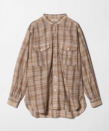Camoshita（カモシタ）の「＜Camoshita＞チェック バンドカラー シャツ（シャツ/ブラウス）」