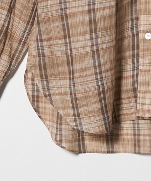 Camoshita(カモシタ)の「<Camoshita>チェック バンドカラー シャツ(シャツ/ブラウス・メンズ・ベージュ・L/M)」の5枚目の写真