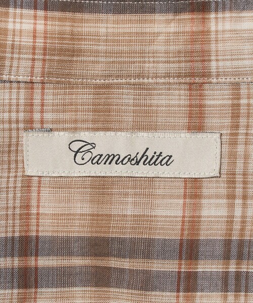 Camoshita(カモシタ)の「<Camoshita>チェック バンドカラー シャツ(シャツ/ブラウス・メンズ・ベージュ・L/M)」の9枚目の写真