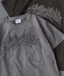 Street Style Fake Suede T-Shirt/ストリートスタイル フェイクスエード 半袖Tシャツ レディース メンズ