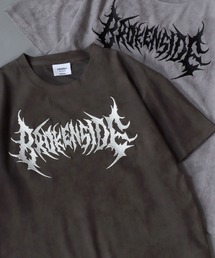 Street Style Fake Suede T-Shirt/ストリートスタイル フェイクスエード 半袖Tシャツ レディース メンズ