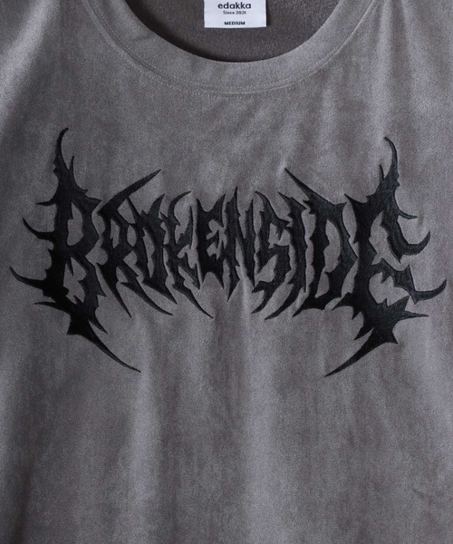 SITRY(シトリー)の「Street Style Fake Suede T-Shirt/ストリートスタイル フェイクスエード 半袖Tシャツ レディース メンズ(Tシャツ/カットソー・メンズ・チャコール/グレー系その他2/グレー/グレー系その他/ピンク/ライトグレー・S/L/M)」の10枚目の写真