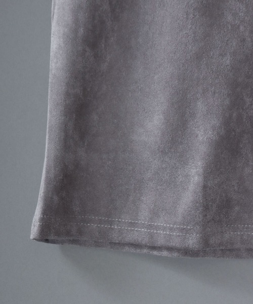 SITRY(シトリー)の「Street Style Fake Suede T-Shirt/ストリートスタイル フェイクスエード 半袖Tシャツ レディース メンズ(Tシャツ/カットソー・メンズ・チャコール/グレー系その他2/グレー/グレー系その他/ピンク/ライトグレー・S/L/M)」の16枚目の写真