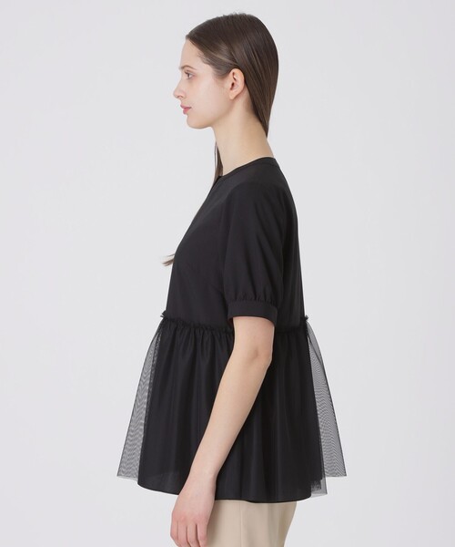 BLUE LABEL CRESTBRIDGE（ブルーレーベルクレストブリッジ）の「コットンライクナチュラルローンペプラムブラウス（シャツ/ブラウス・レディース・ブラック/ベビーピンク/ホワイト・36/38）」の14枚目の写真