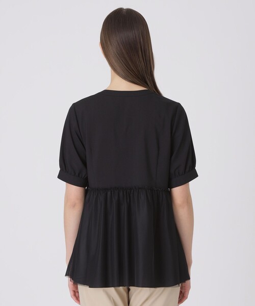 BLUE LABEL CRESTBRIDGE（ブルーレーベルクレストブリッジ）の「コットンライクナチュラルローンペプラムブラウス（シャツ/ブラウス・レディース・ブラック/ベビーピンク/ホワイト・36/38）」の15枚目の写真