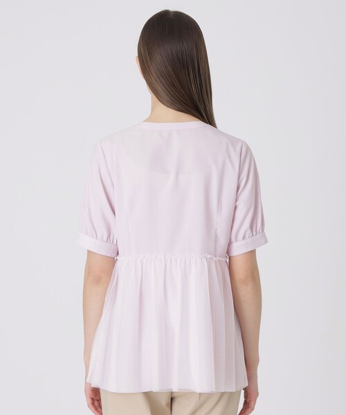 BLUE LABEL CRESTBRIDGE(ブルーレーベルクレストブリッジ)の「コットンライクナチュラルローンペプラムブラウス(シャツ/ブラウス・レディース・ブラック/ベビーピンク/ホワイト・36/38)」の11枚目の写真