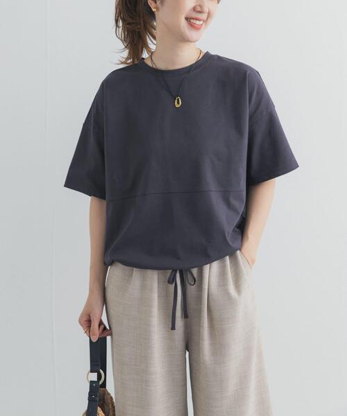 URBAN RESEARCH DOORS（アーバンリサーチドアーズ）の「ヘムドロストプルオーバー（Tシャツ/カットソー・レディース・ライトベージュ/オフホワイト/ブルー/チャコールグレー・FREE）」の2枚目の写真