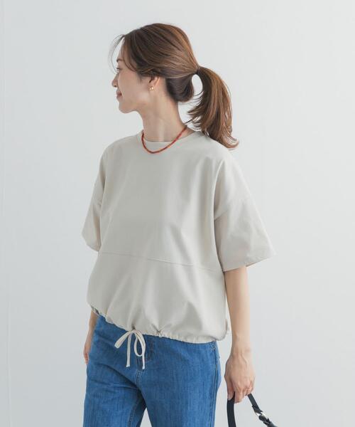 URBAN RESEARCH DOORS(アーバンリサーチドアーズ)の「ヘムドロストプルオーバー(Tシャツ/カットソー・レディース・ライトベージュ/オフホワイト/ブルー/チャコールグレー・FREE)」の18枚目の写真