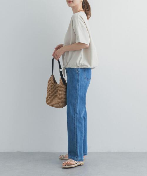 URBAN RESEARCH DOORS(アーバンリサーチドアーズ)の「ヘムドロストプルオーバー(Tシャツ/カットソー・レディース・ライトベージュ/オフホワイト/ブルー/チャコールグレー・FREE)」の20枚目の写真