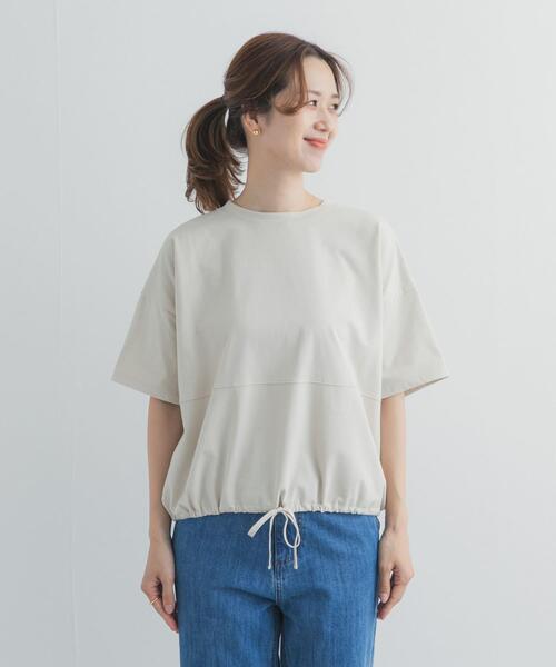 URBAN RESEARCH DOORS(アーバンリサーチドアーズ)の「ヘムドロストプルオーバー(Tシャツ/カットソー・レディース・ライトベージュ/オフホワイト/ブルー/チャコールグレー・FREE)」の21枚目の写真
