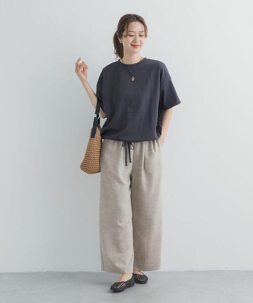 URBAN RESEARCH DOORS（アーバンリサーチドアーズ）の「ヘムドロストプルオーバー（Tシャツ/カットソー・レディース・ライトベージュ/オフホワイト/ブルー/チャコールグレー・FREE）」の19枚目の写真