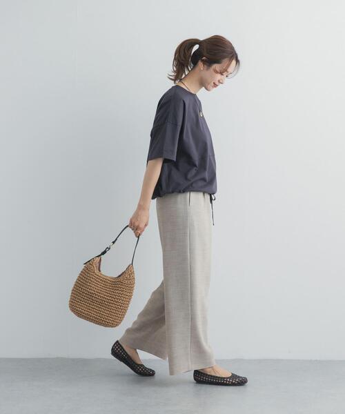 URBAN RESEARCH DOORS（アーバンリサーチドアーズ）の「ヘムドロストプルオーバー（Tシャツ/カットソー・レディース・ライトベージュ/オフホワイト/ブルー/チャコールグレー・FREE）」の20枚目の写真