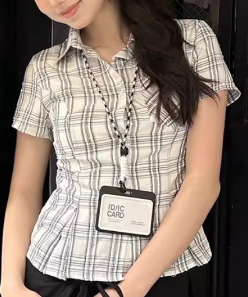 Teem Store（チームストア）の「【8柄展開】ウエストマーク半袖シャツ（シャツ/ブラウス・レディース・ホワイト/ピンク/ライトピンク・S/M）」の20枚目の写真