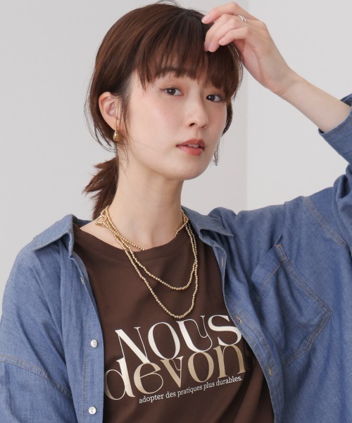 Bou Jeloud(ブージュルード)の「many wayボールチェーンネックレス(ネックレス・レディース・シルバー/ゴールド・ONESIZE)」の9枚目の写真