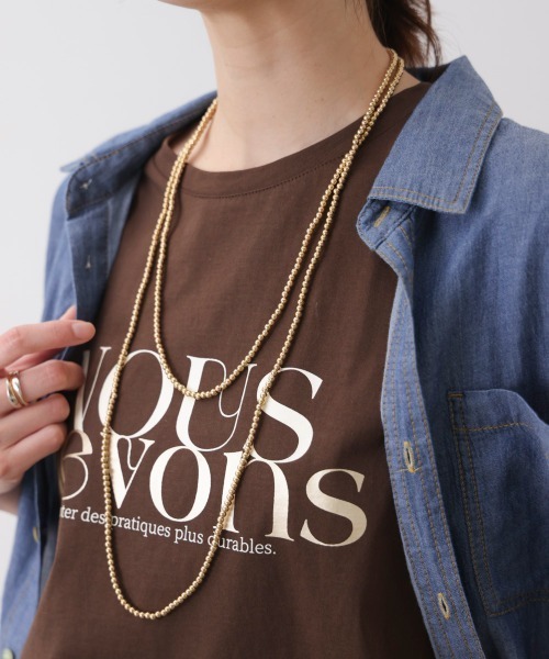 Bou Jeloud(ブージュルード)の「many wayボールチェーンネックレス(ネックレス・レディース・シルバー/ゴールド・ONESIZE)」の11枚目の写真