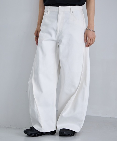 RAGEBLUE(レイジブルー)の「3D Curve Seam Denim Barrel Pants/カーブシームバレルデニムパンツ(デニムパンツ・メンズ・ネイビー/ブラック/ホワイト・MEDIUM/LARGE)」の9枚目の写真