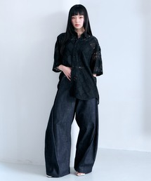 RAGEBLUE（レイジブルー）の「3D Curve Seam Denim Barrel Pants/カーブシームバレルデニムパンツ（デニムパンツ）」