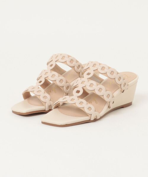Bridget Birkin(ブリジットバーキン)の「【Bridget Birkin】リングデザインウェッジサンダル(562508)(サンダル・レディース・ベージュ/ブラック/アイボリー・S/L/M)」の14枚目の写真