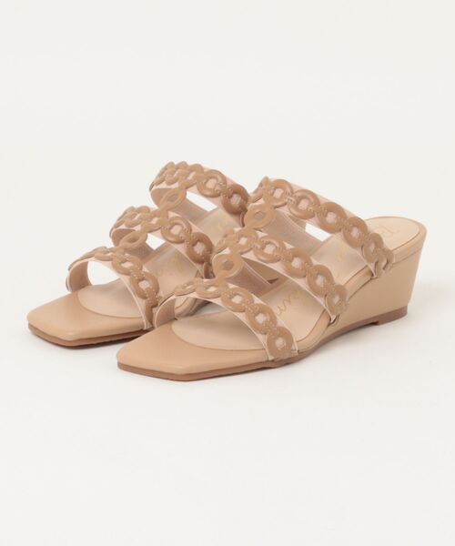 Bridget Birkin(ブリジットバーキン)の「【Bridget Birkin】リングデザインウェッジサンダル(562508)(サンダル・レディース・ベージュ/ブラック/アイボリー・S/L/M)」の9枚目の写真