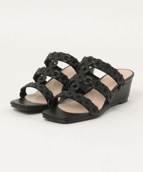 Bridget Birkin(ブリジットバーキン)の「【Bridget Birkin】リングデザインウェッジサンダル(562508)(サンダル・レディース・ベージュ/ブラック/アイボリー・S/L/M)」の8枚目の写真