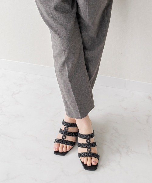 Bridget Birkin(ブリジットバーキン)の「【Bridget Birkin】リングデザインウェッジサンダル(562508)(サンダル・レディース・ベージュ/ブラック/アイボリー・S/L/M)」の6枚目の写真