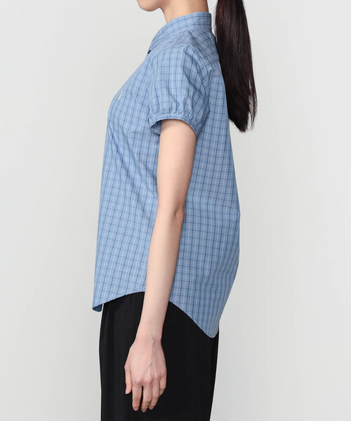 GYMPHLEX(ジムフレックス)の「Gymphlex | タイプライター フレンチスリーブシャツ CHECK WOMEN(シャツ/ブラウス・レディース・ブルー系その他・12/14)」の10枚目の写真