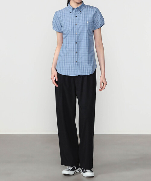 GYMPHLEX(ジムフレックス)の「Gymphlex | タイプライター フレンチスリーブシャツ CHECK WOMEN(シャツ/ブラウス・レディース・ブルー系その他・12/14)」の12枚目の写真