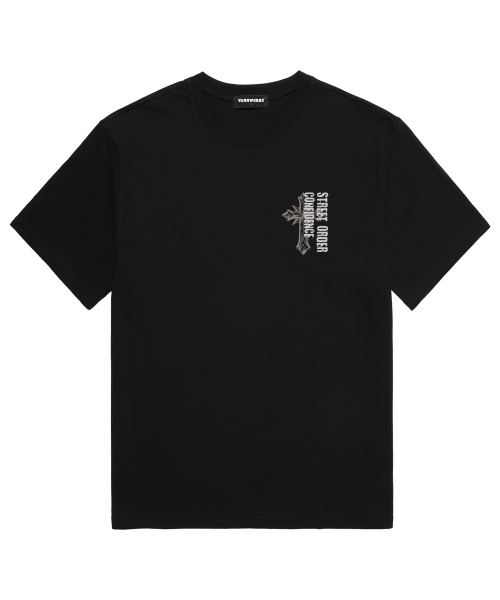 VANNWORKS（バンワークス）の「CROSS STREET 半袖Tシャツ (VS0227) ブラック（Tシャツ/カットソー・メンズ・その他・XX-LARGE/LARGE/X-LARGE/SMALL/MEDIUM）」の2枚目の写真