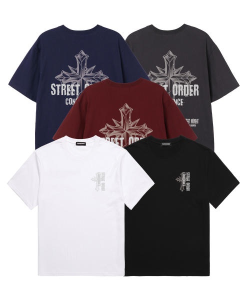 VANNWORKS（バンワークス）の「CROSS STREET 半袖Tシャツ (VS0227) ブラック（Tシャツ/カットソー・メンズ・その他・XX-LARGE/LARGE/X-LARGE/SMALL/MEDIUM）」の4枚目の写真