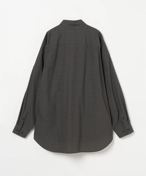 INSCRIRE（アンスクリア）の「【INSCRIRE/アンスクリア】Coton Check Cape Shirt/コットンチェックケープシャツ（シャツ/ブラウス・レディース・ブラック・1）」の5枚目の写真