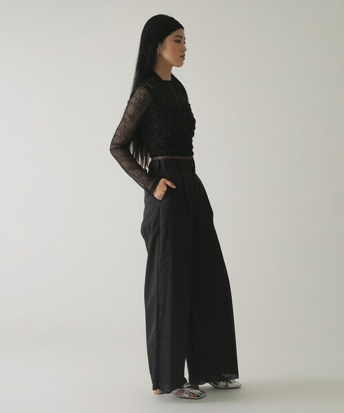 Ray BEAMS(レイビームス)の「シャーリング ホルターネック(タンクトップ・レディース・レッド系その他2/ブラック・ONE SIZE)」の4枚目の写真
