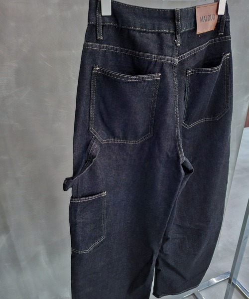 WESTBOY(ウエストボーイ)の「ユニセックス ダブルニー バギーデニムパンツ WO26S11PT10(デニムパンツ・メンズ・ブラック・M/L/XL)」の8枚目の写真