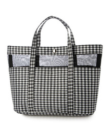 cache cache（カシュ カシュ）の「カシュカシュ cachecache / ナイロン×メッシュバッグインバッグ（ポーチ）」