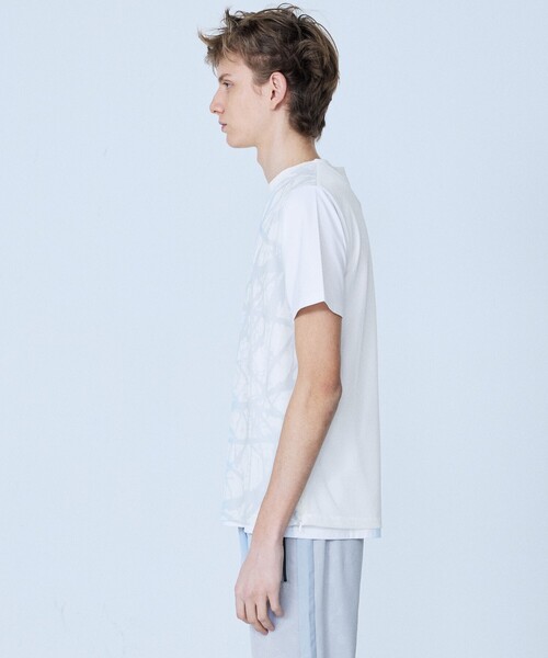5351 POUR LES HOMMES(ゴーサンゴーイチプールオム)の「メッシュレイヤー 半袖Tシャツ(Tシャツ/カットソー・メンズ・ホワイト/ブラック・44/46/48/50)」の5枚目の写真
