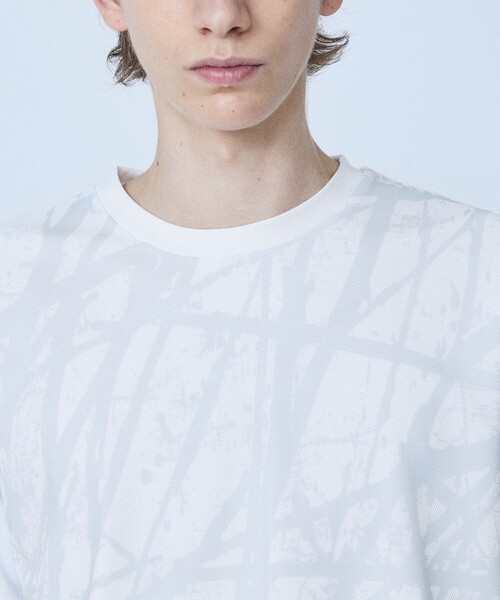 5351 POUR LES HOMMES(ゴーサンゴーイチプールオム)の「メッシュレイヤー 半袖Tシャツ(Tシャツ/カットソー・メンズ・ホワイト/ブラック・44/46/48/50)」の7枚目の写真