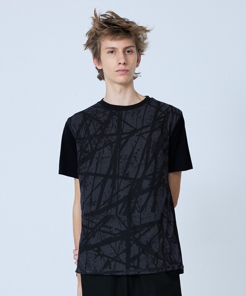 5351 POUR LES HOMMES(ゴーサンゴーイチプールオム)の「メッシュレイヤー 半袖Tシャツ(Tシャツ/カットソー・メンズ・ホワイト/ブラック・44/46/48/50)」の21枚目の写真