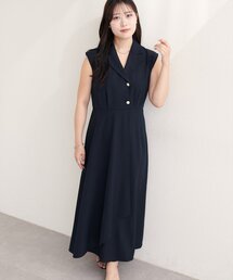 ゆったり金釦テーラーワンピース