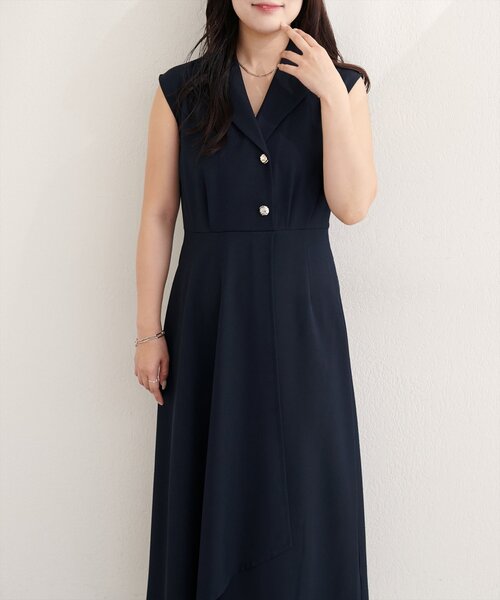 natural couture(ナチュラルクチュール)の「ゆったり金釦テーラーワンピース(ワンピース・レディース・ネイビー/ミント/ブラック/アイボリー・X-LARGE)」の21枚目の写真