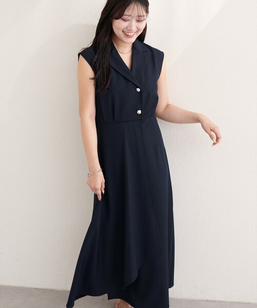 natural couture(ナチュラルクチュール)の「ゆったり金釦テーラーワンピース(ワンピース・レディース・ネイビー/ミント/ブラック/アイボリー・X-LARGE)」の22枚目の写真
