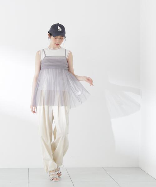 PROPORTION BODY DRESSING(プロポーションボディドレッシング)の「キラチュールキャミブラウス / 1216210500(シャツ/ブラウス・レディース・ブルー/グレー・FREE)」の6枚目の写真