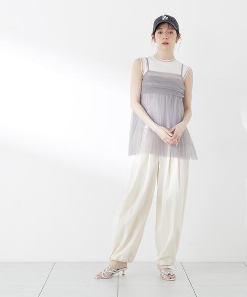 PROPORTION BODY DRESSING(プロポーションボディドレッシング)の「キラチュールキャミブラウス / 1216210500(シャツ/ブラウス・レディース・ブルー/グレー・FREE)」の7枚目の写真