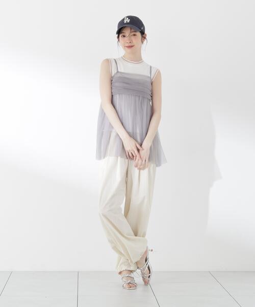 PROPORTION BODY DRESSING(プロポーションボディドレッシング)の「キラチュールキャミブラウス / 1216210500(シャツ/ブラウス・レディース・ブルー/グレー・FREE)」の8枚目の写真