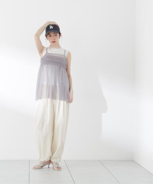 PROPORTION BODY DRESSING(プロポーションボディドレッシング)の「キラチュールキャミブラウス / 1216210500(シャツ/ブラウス・レディース・ブルー/グレー・FREE)」の9枚目の写真